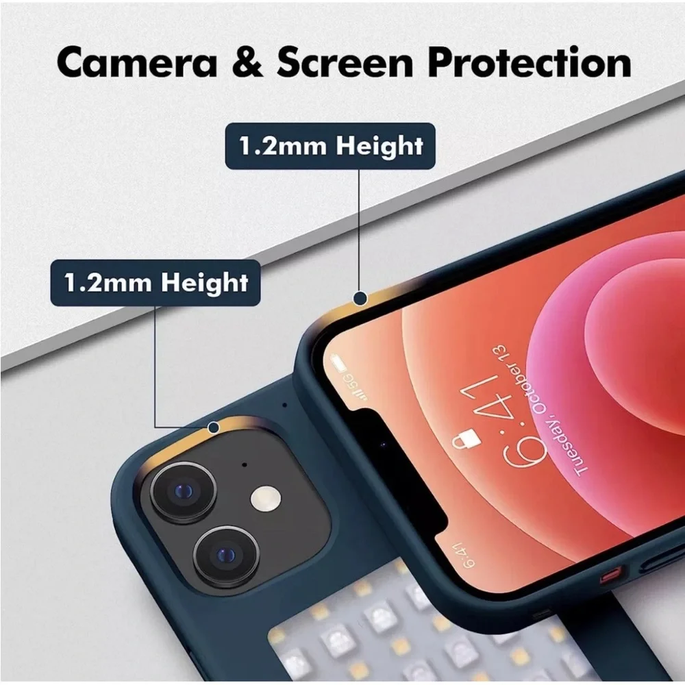 Basvi RGB Selfie Light Phone Case for iPhone 12/12 Pro, A12 Wireless APP Control
